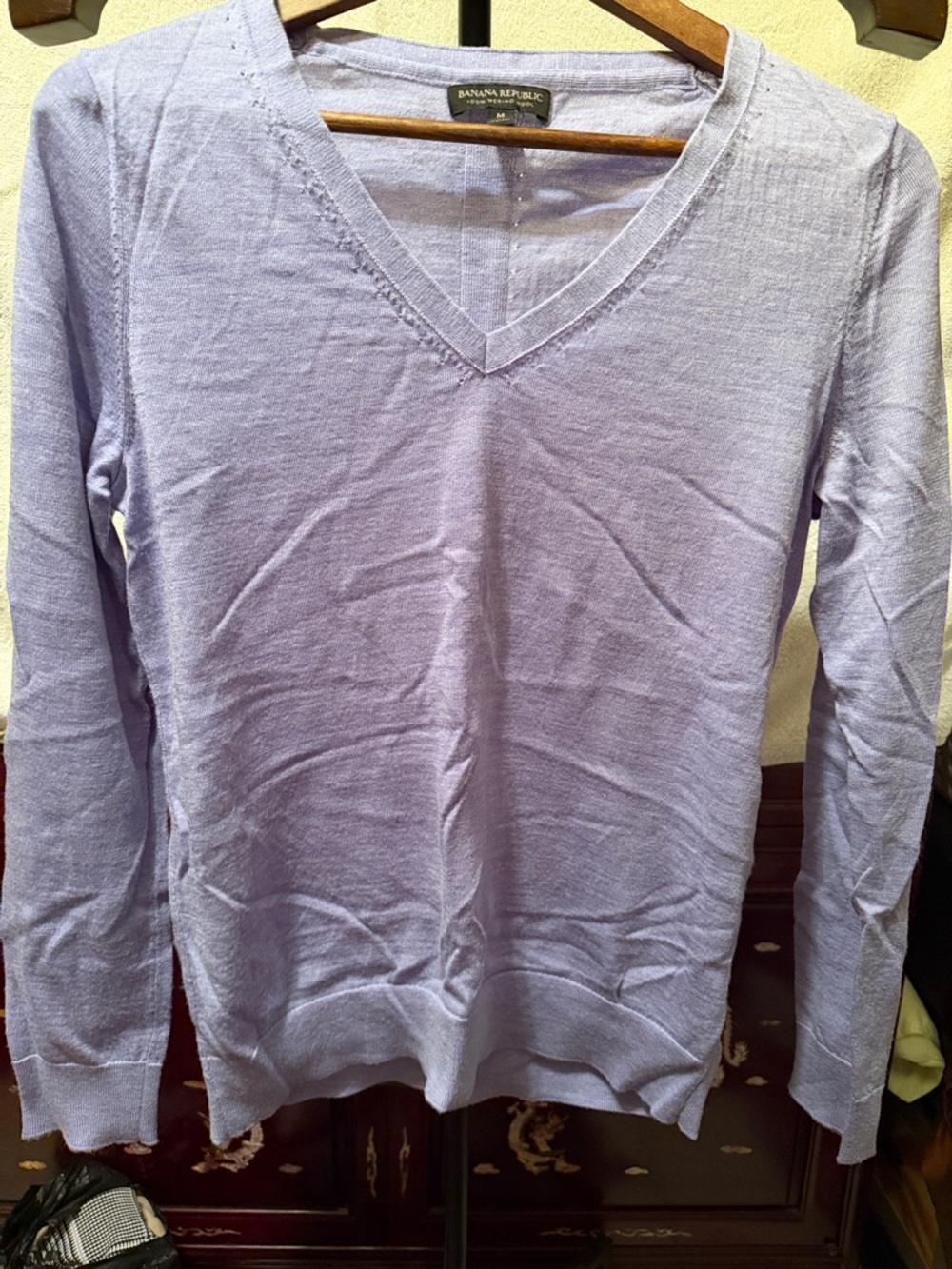 Banana Republic Light Lavender V-Neck Sweater